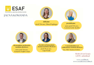 Ekonomikas un sabiedrības attīstības fakultātes jaunā komanda 